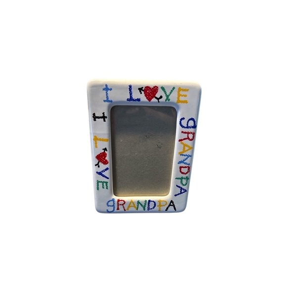 Vintage I Love My Grandpa Ceramic/resin Picture Frame 3.5 X 5 - Picture 2 of 3